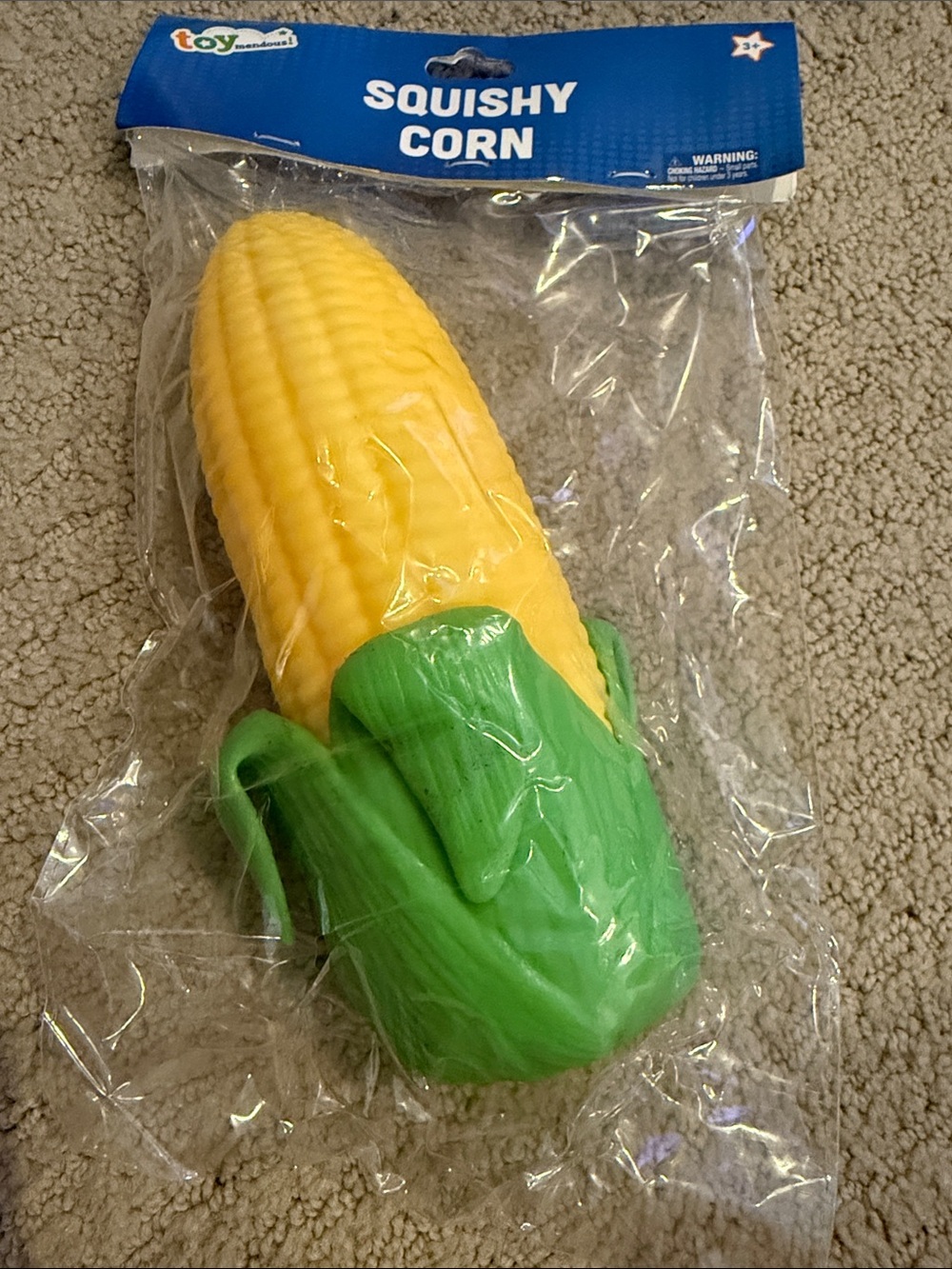 Squishy Corn Stress Toy - Yellow and Green